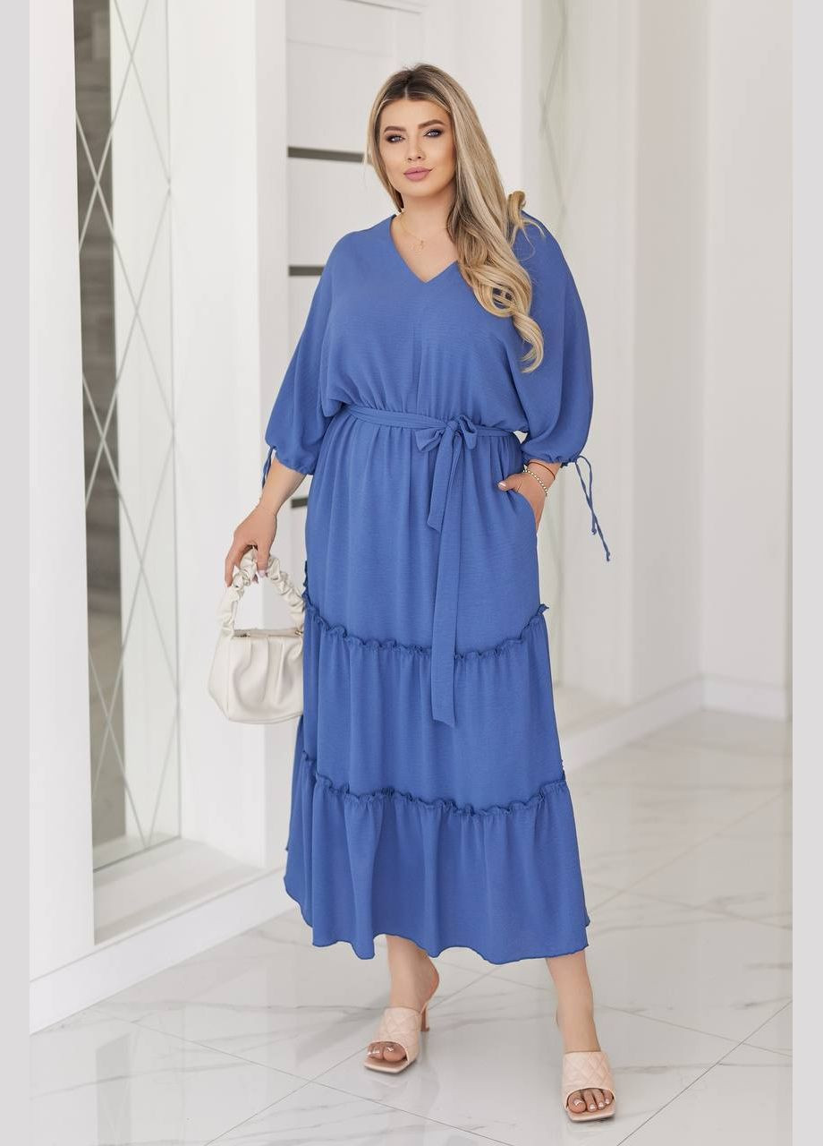 Світло-синя сукня Garna однотонна