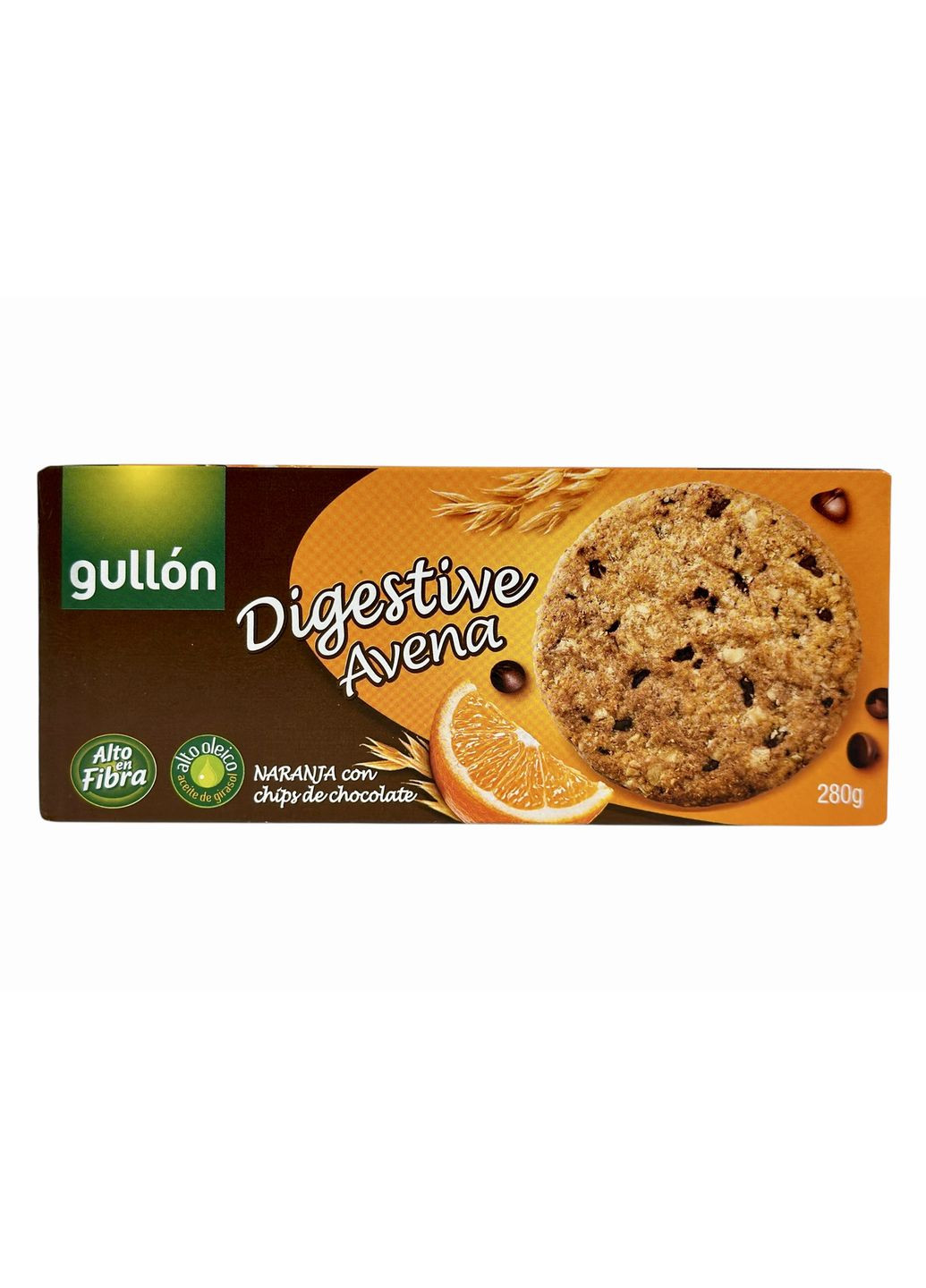 Печиво Gullón Digestive вівсяне з апельсином і шоколадними крихтами e Avena naranja con chips de chocolate, 280 г Gullon (369144693)