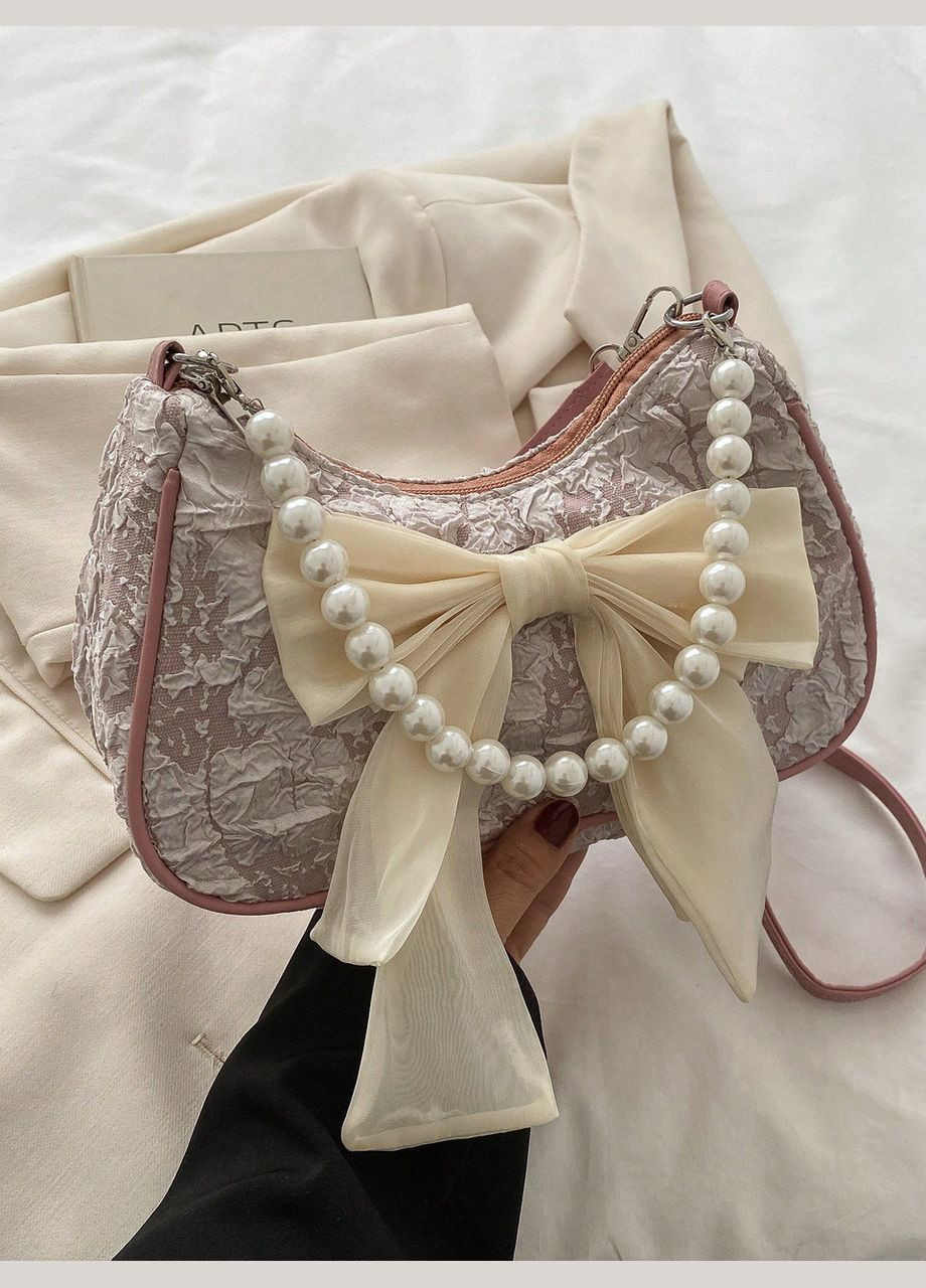 Женская сумка 7056 багет розовая No Brand (306709643)