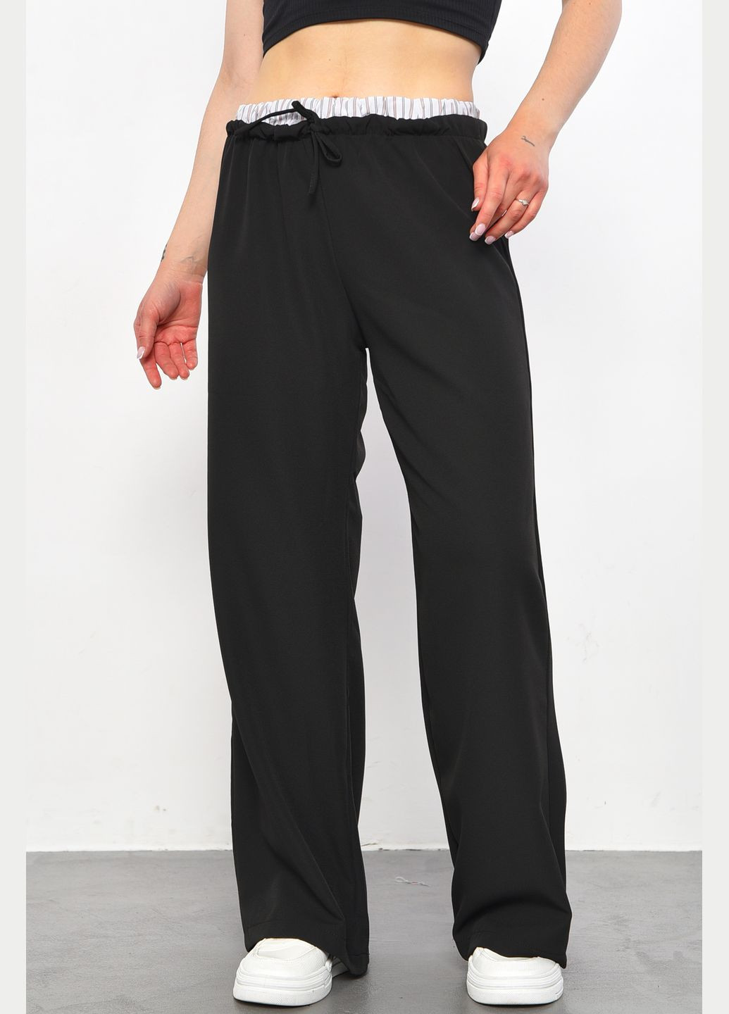 Штани жіночі чорного кольору Let's Shop (293476706)