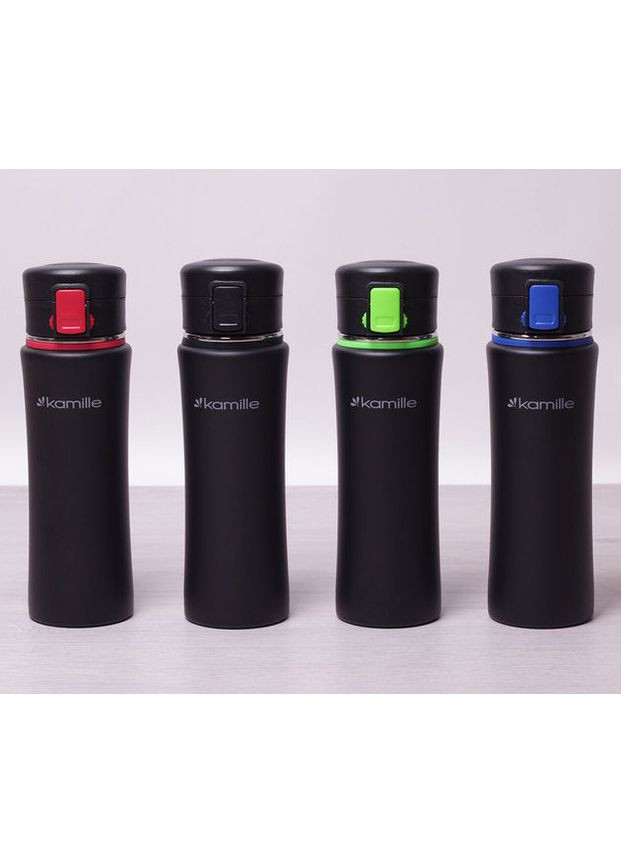 Спортивная термос-бутылка 500мл из нержавеющей стали KM-2066 Kamille (360642221)