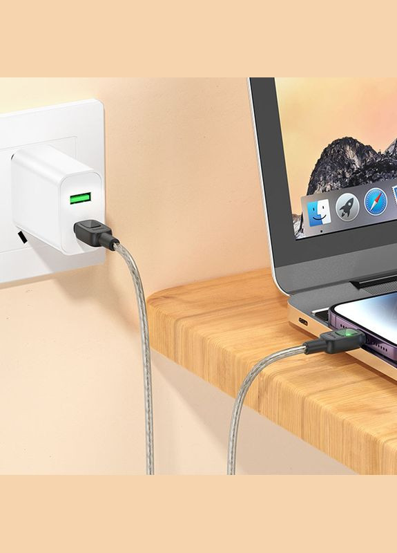 Кабель для зарядки Lightning Type-C для iphone / дріт, шнур тайп сі на лайтнінг зарядний кабель для айфона Hoco (356095732)