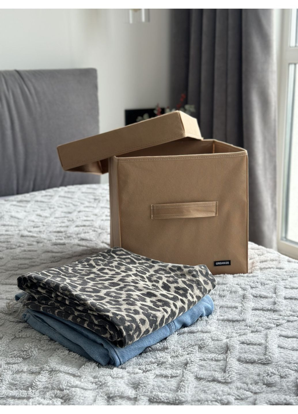 Короб с крышкой 30*30*30 см (белый) Organize (356473604)