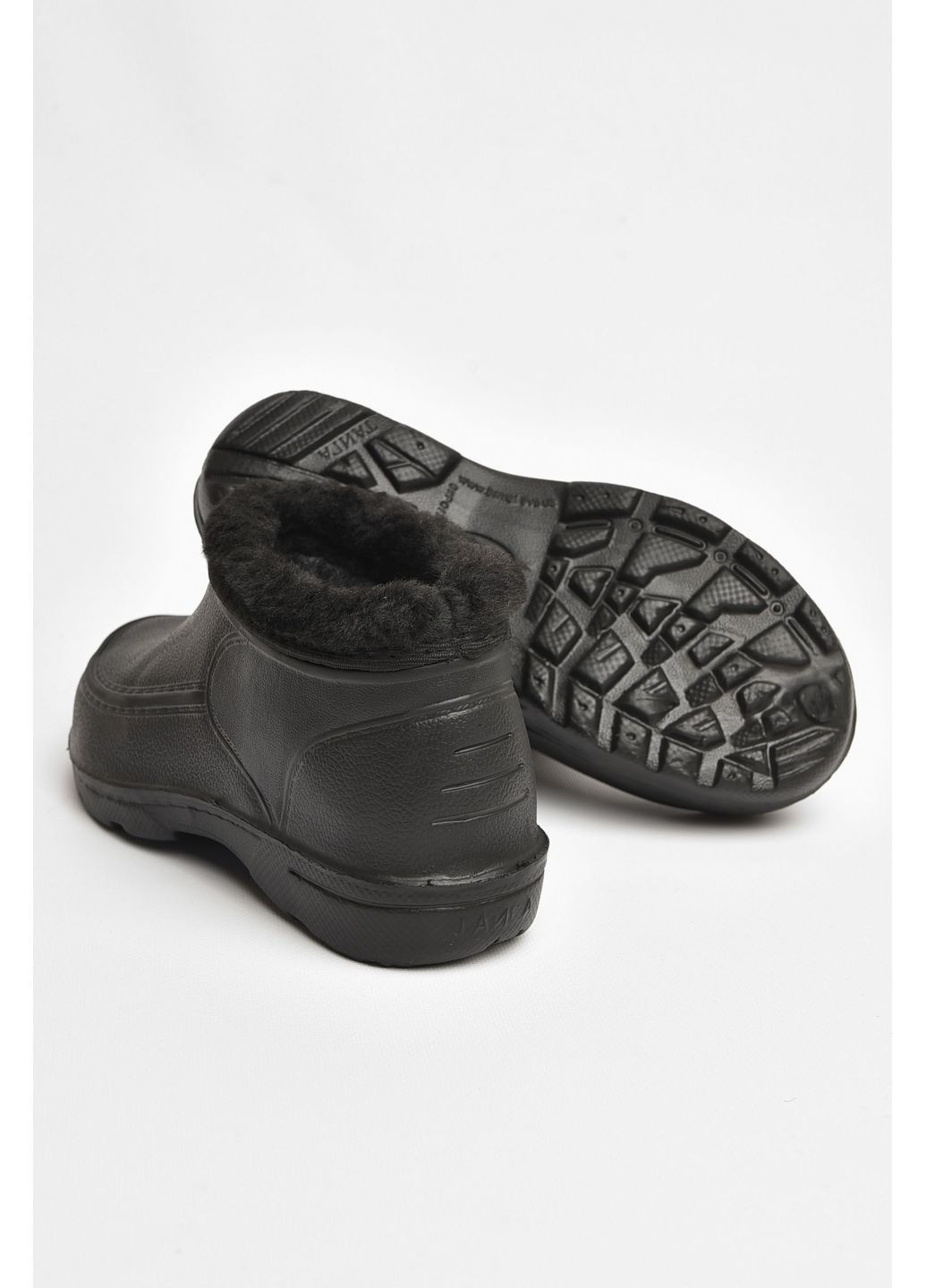 Галоши мужские на меху черного цвета Let's Shop (356104123)