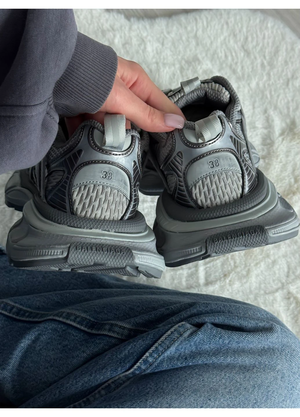 Кросівки жіночі Balenciaga 3XL Extreme Laces Grey | Баленціага 3XL Екстрім сірі демісезони (379689679)