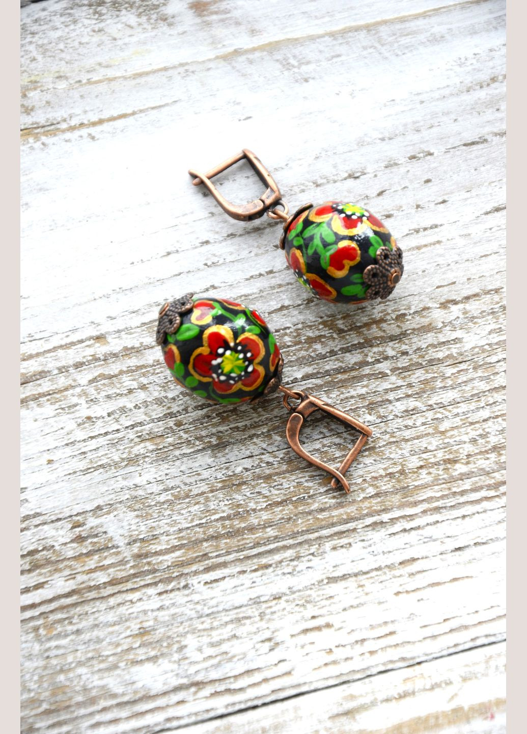 Авторські дерев'яні сережки Lucy Kozyra (326803354)