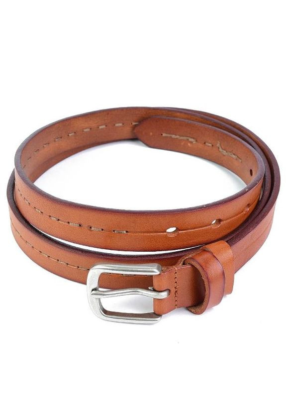 Жіночий ремінь з натуральної шкіри коричневий NIUNIU (306554295)