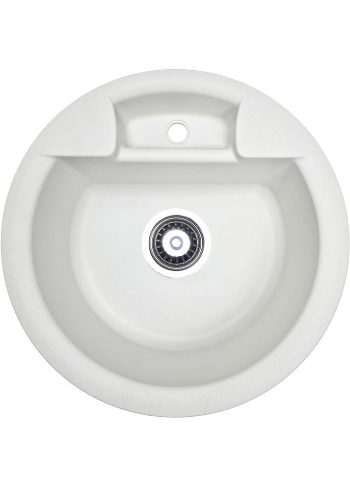 Кухонная мойка из искусственного камня/кварцевая 470х190 мм, круглая FINE Белый (30180470190) Adamant (368157239)