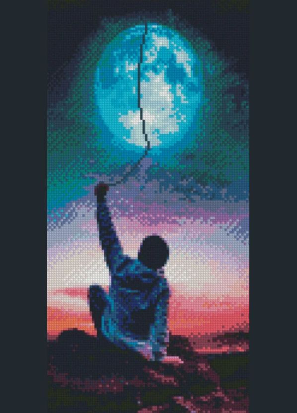 Алмазная картина по номерам Достать до луны 50х25 см BA-0012 ( ) Strateg (328945410)