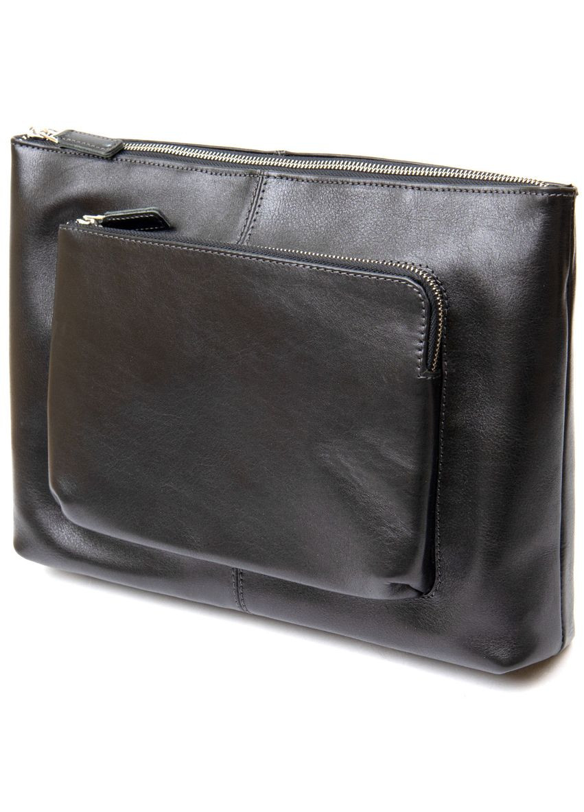 Шкіряна сумка для ноутбука чорна розмір 36х25х1,5 см 11437 Grande Pelle (362418245)