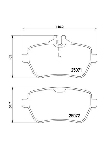 Тормозные колодки дисковые P50 117 Brembo (390295260)