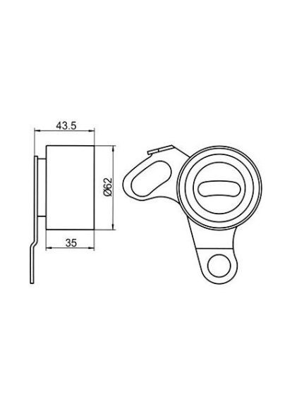 Ролик натяжний TOYOTA HILUX (вир-во ) GT80470 GMB (345774621)