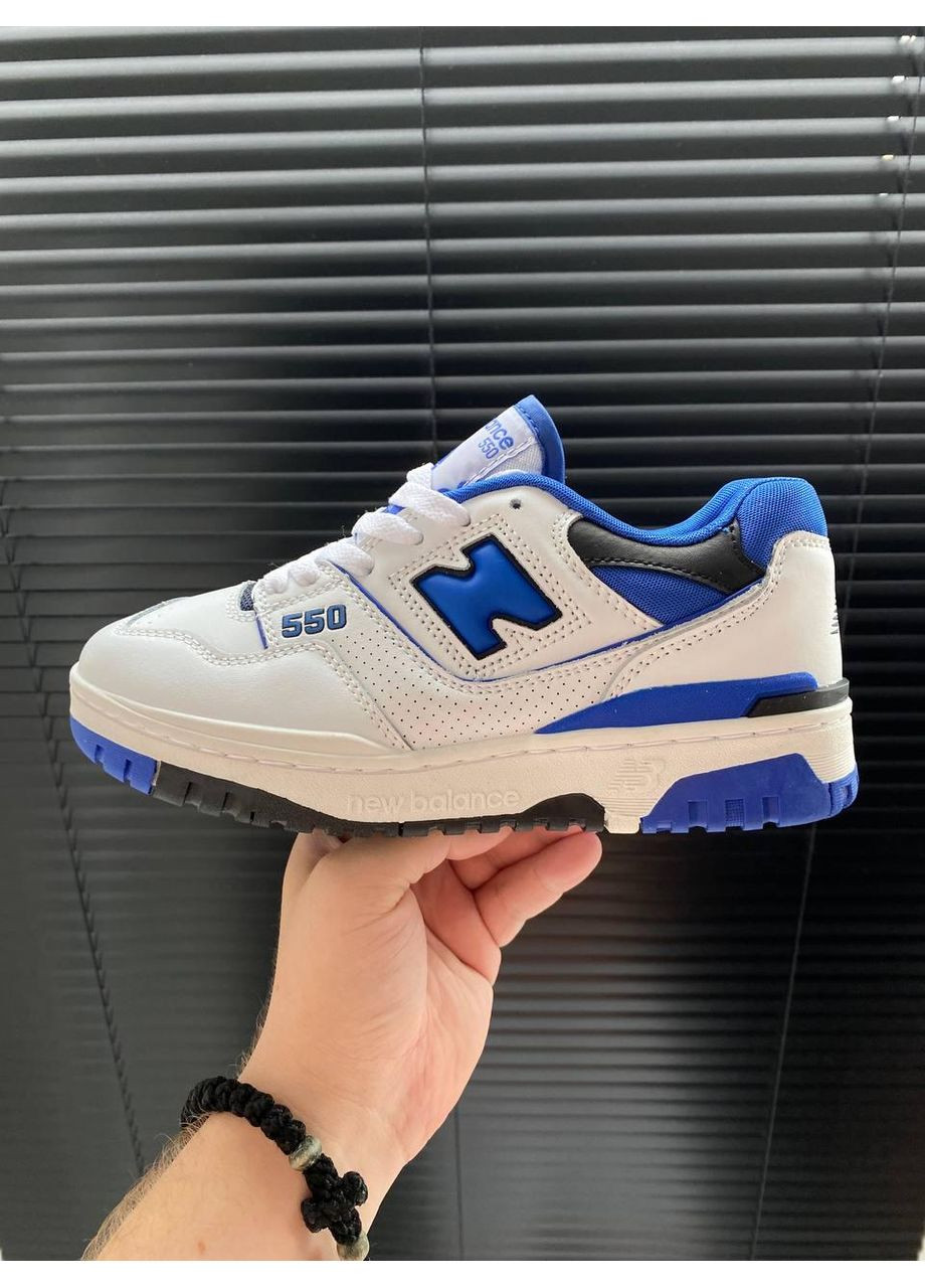 Белые демисезонные кроссовки мужские new balance 550 blue нью беланс 550 No Brand