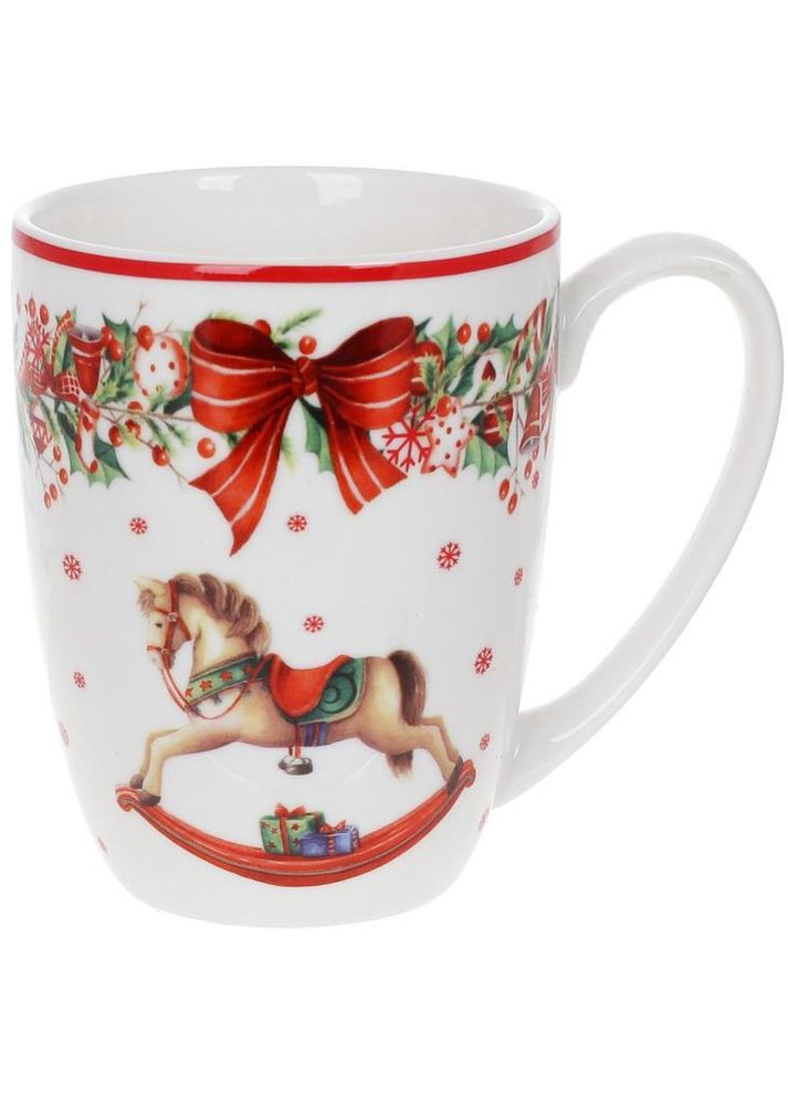 Кружка Рождественская фантазия 400мл фарфоровая для новогоднего стола праздничная посуда Bona (368991113)