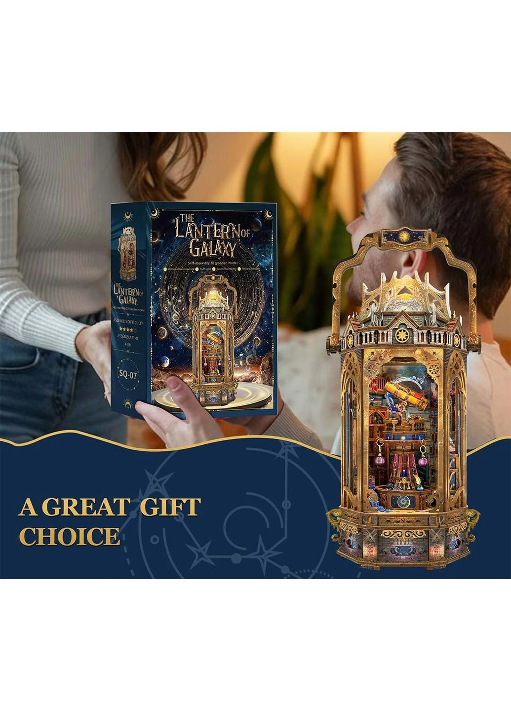 Бук Нук Ліхтар Галактики Інтер'єрний конструктор The Lantern of Galaxy DIY Book Nook Kit SQ-07 No Brand (365652874)