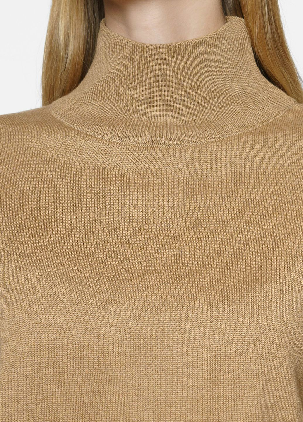 Бежевый зимний свитер женский бежевый Arber T-neck WS1 WTR-139