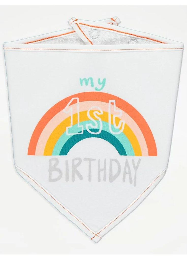 Слинявчик для малюка мій перший день народження Білий (25103001) George (366393312)