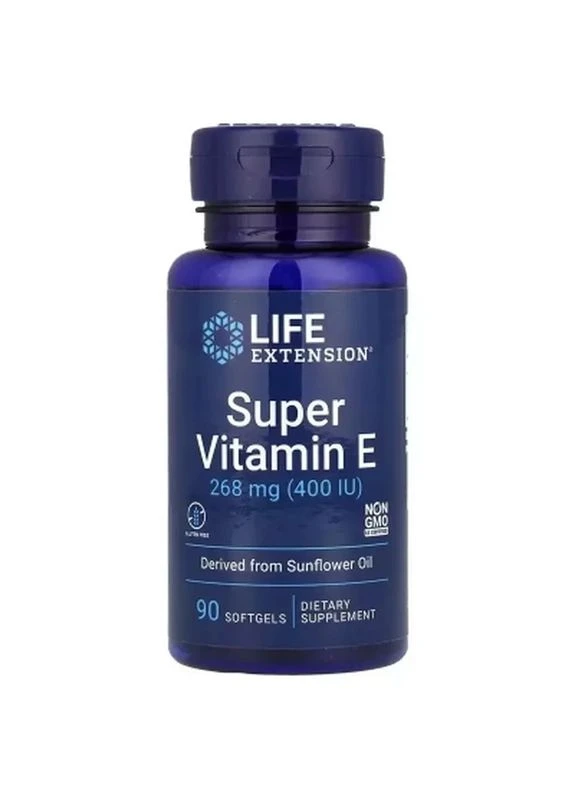 Витаминно-минеральный комплекс Витамин E, 268 мг, Super Vitamin E, 90 гелевых капсул (LEX-18639) Life Extension (399606739)