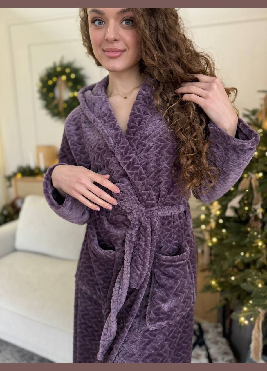 Длинный махровый халат с капюшоном. Vakko (303497712)