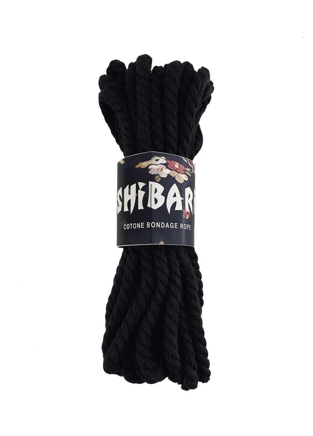 Хлопковая веревка для шибари Shibari Rope, 8 м черная Feral Feelings (291441683)