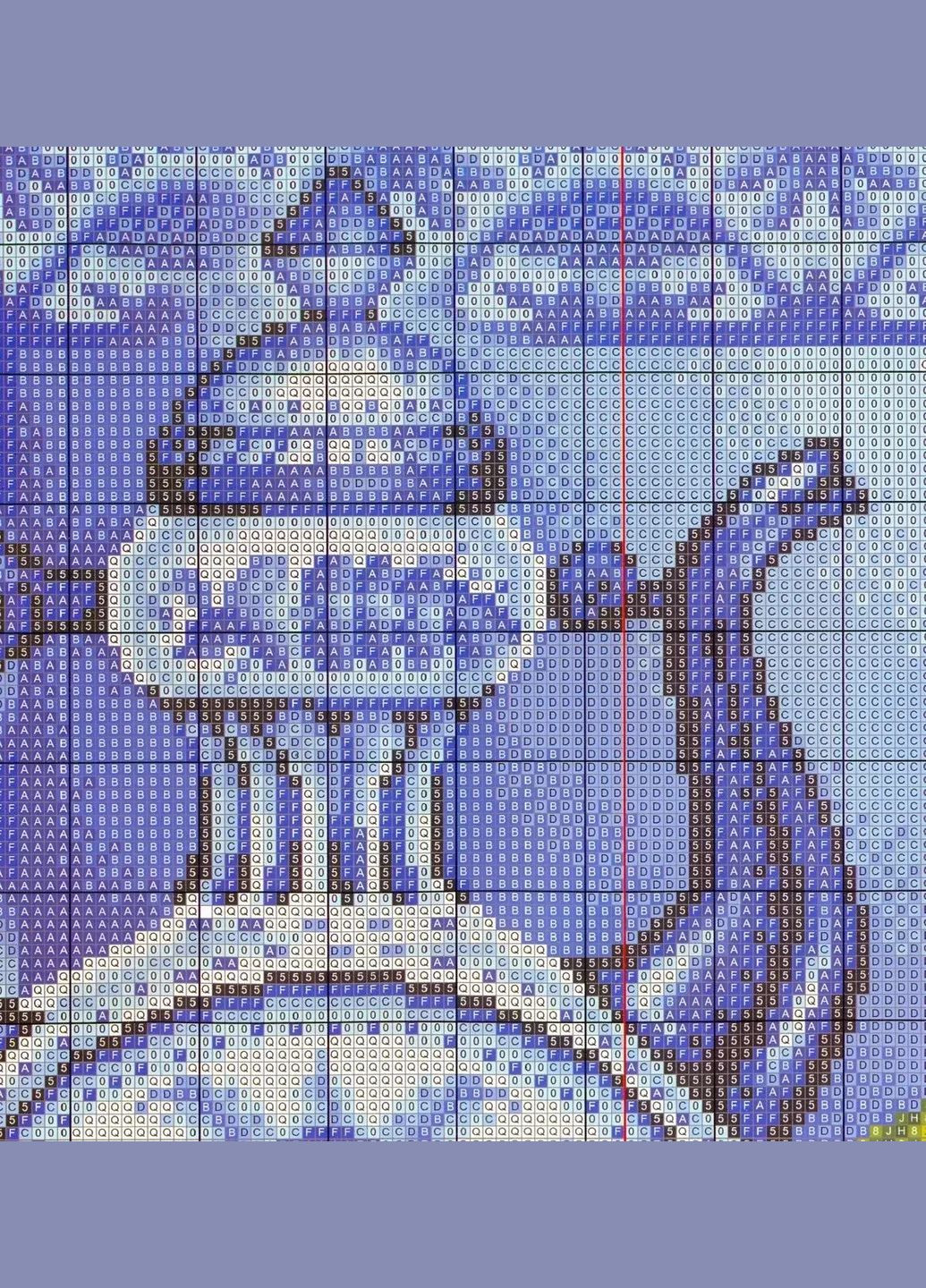 Набор для вышивания по нанесённой на канву схеме "Blue and white porcelain (1)". AIDA 14CT printed, 34*36 см Joy Sunday (313612880)