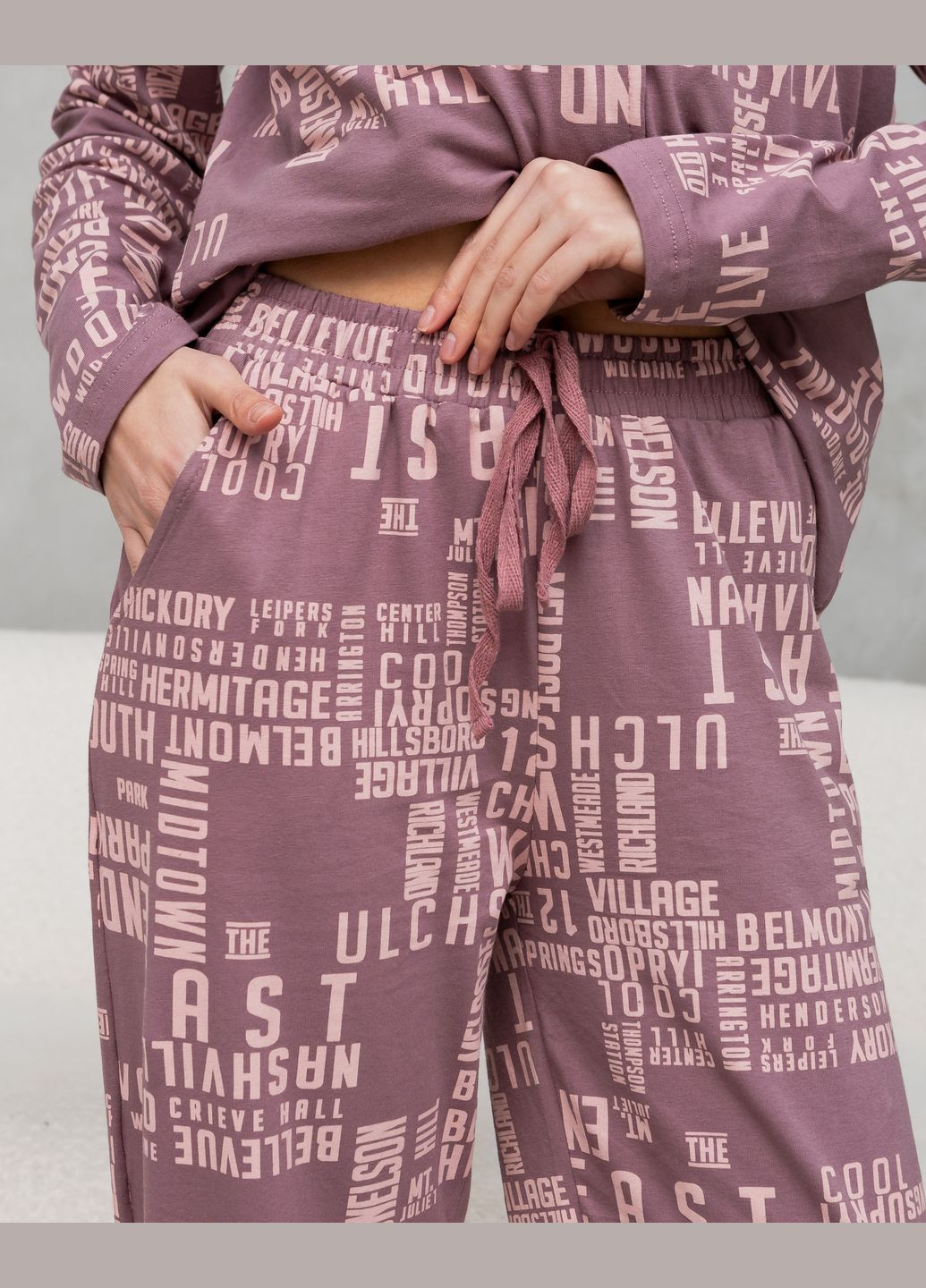 Рожева жіноча піжама на ґудзиках Nicoletta