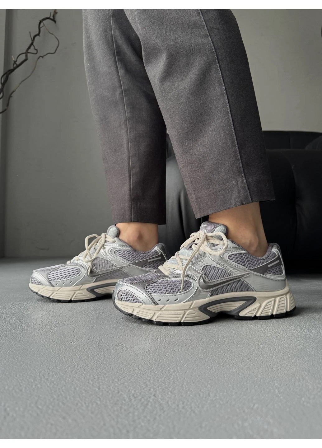 Сірі літні кросівки nike v5 rnr silver/grey найк в5 сірі No Brand