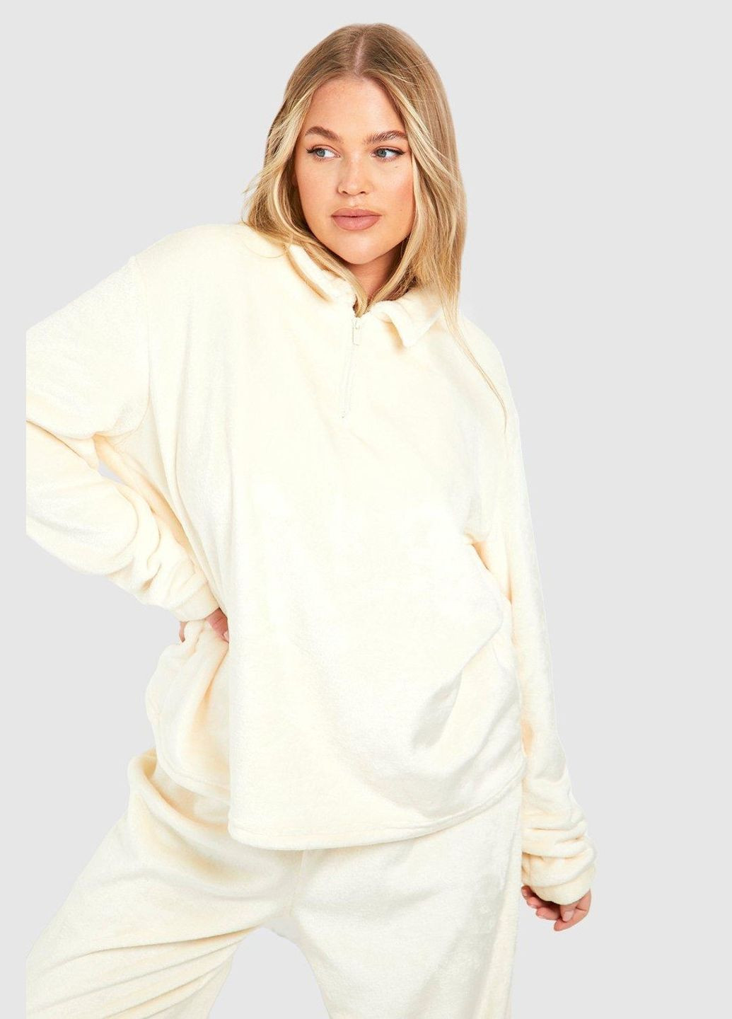 Толстовка зимняя свободного кроя Boohoo (343392160)