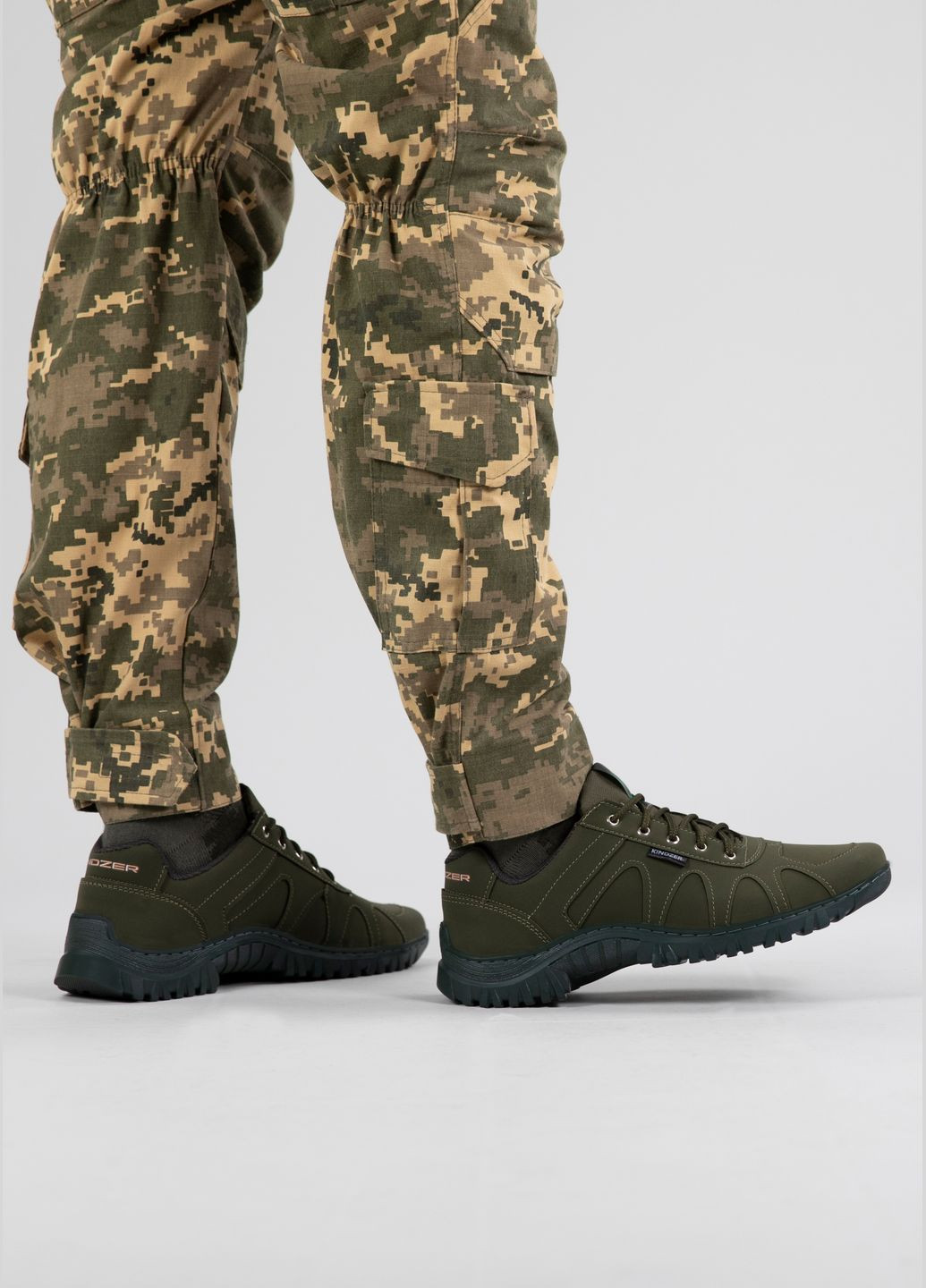 Тактичні кросівки чоловічі з прошитою підошвою хакі (UA 55) Kindzer (303627838)