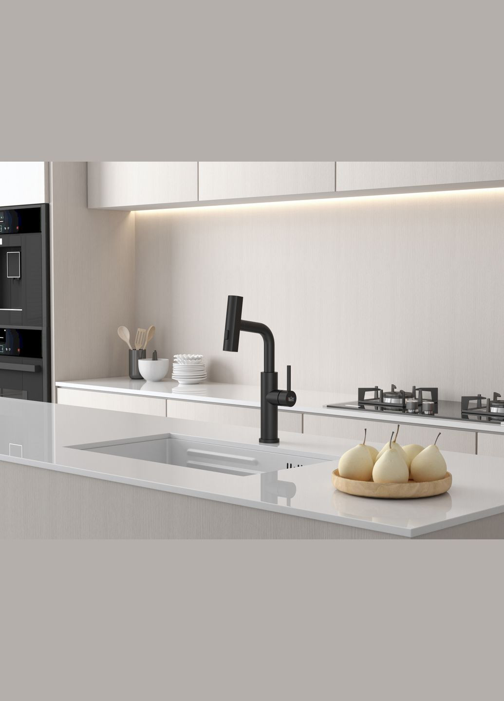 Смеситель на кухню водопад с выдвижной воронкой LB-35 Nett (336937006)