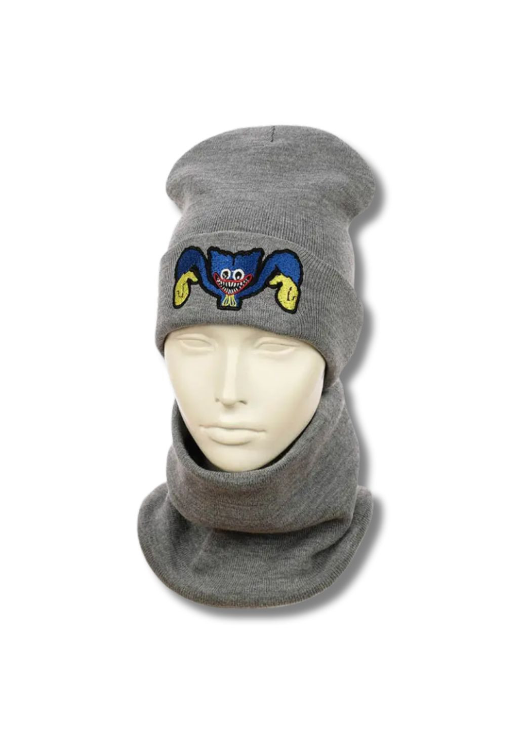 Детский демисезонный комплект шапка + снуд Хагги Вагги / Huggy Wuggy No Brand Дитячій комплект (348418575)