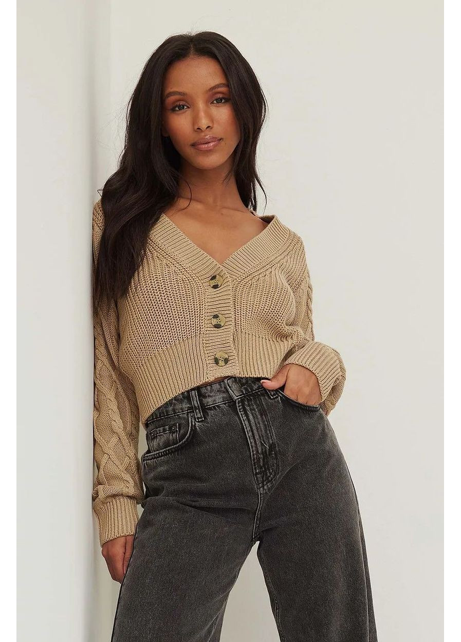 Песочный кардиган NA-KD