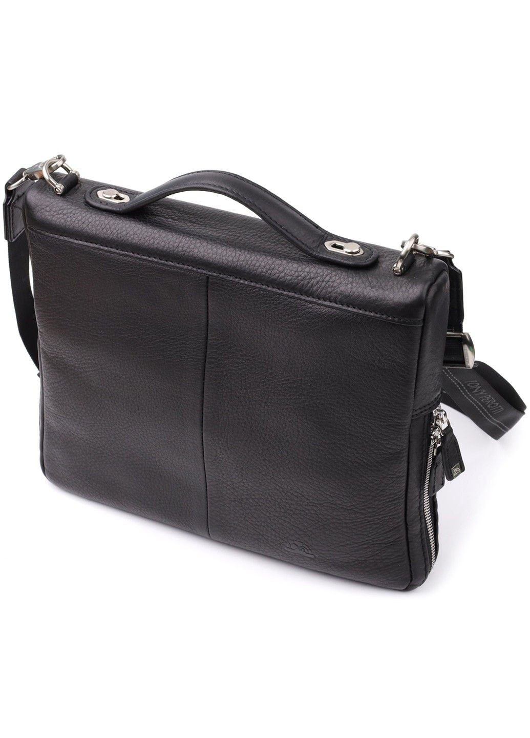 Цікава чоловіча сумка для планшета з м'якої натуральної шкіри 20846_1 (9594-28 nero) Чорний Tony Perotti (362027791)