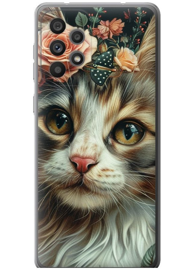 Силиконовый чехол 'Cats and flowers' для Endorphone Samsung Galaxy A73 A736B (287271934)