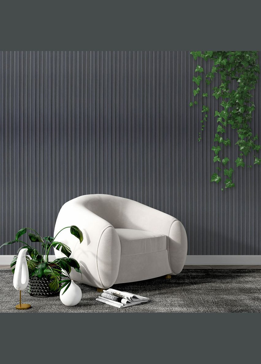 Рейка декоративна WPC стінова 3000х160х23мм Графіт SW-00001529 Sticker Wall (370793080)