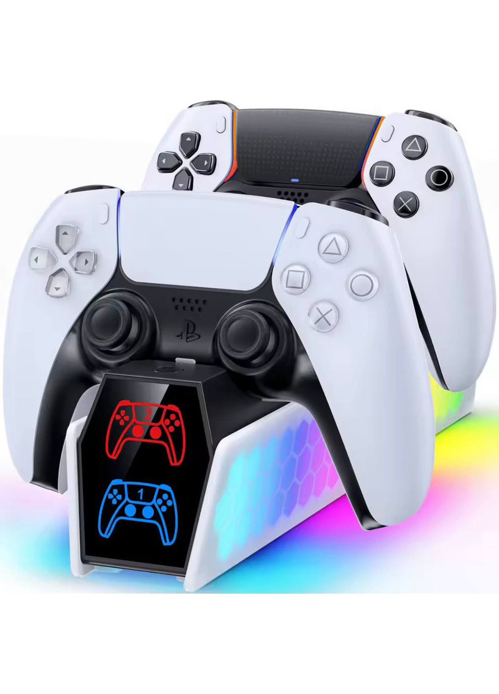 Зарядна станція Dobe PlayStation ps5 RGB підсвічуванням Sony (372474810)