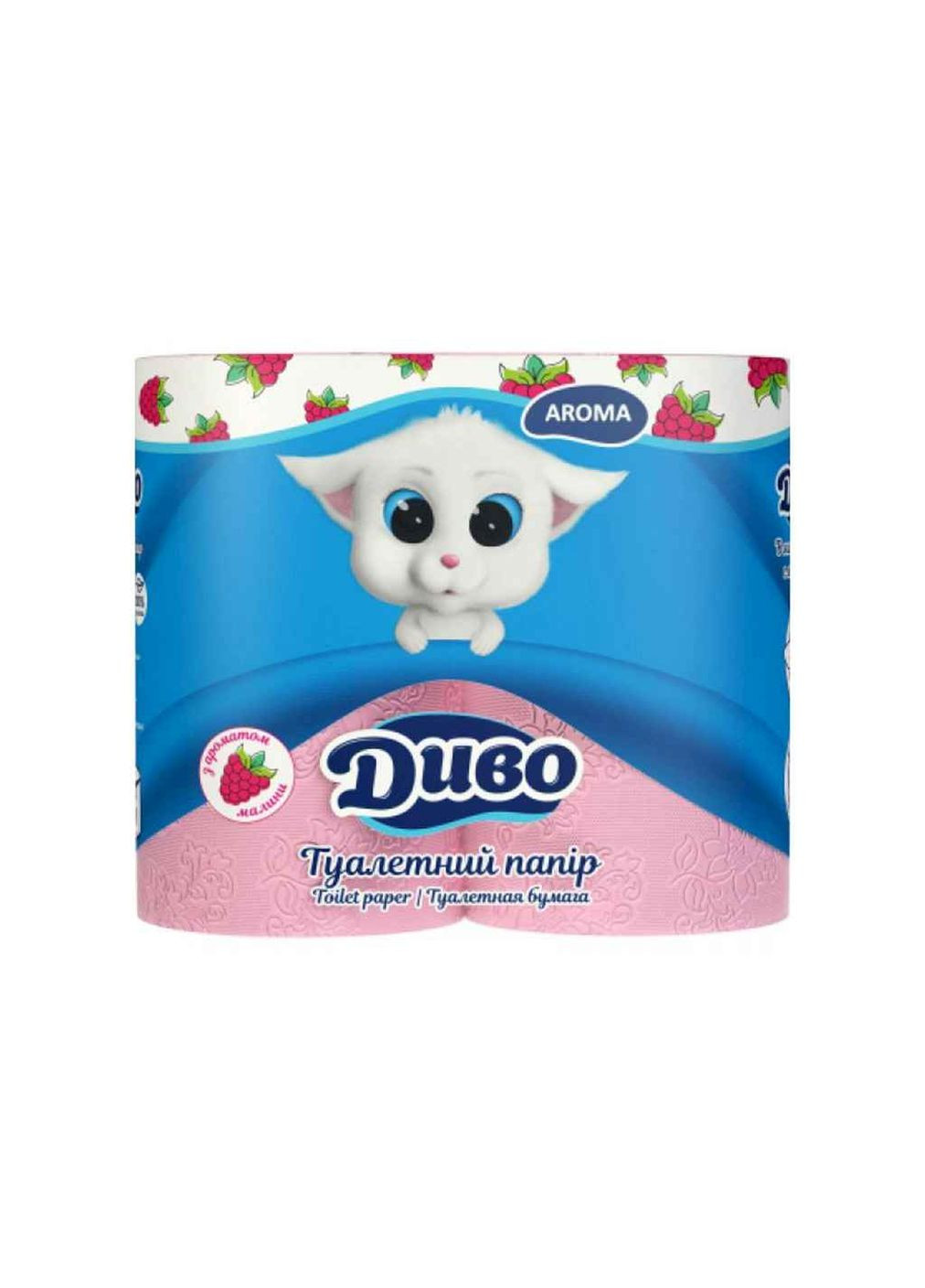 Туалетная бумага АРОМА 2 слоя 4шт\уп на гильзе Розовый SOFT Диво (346393536)