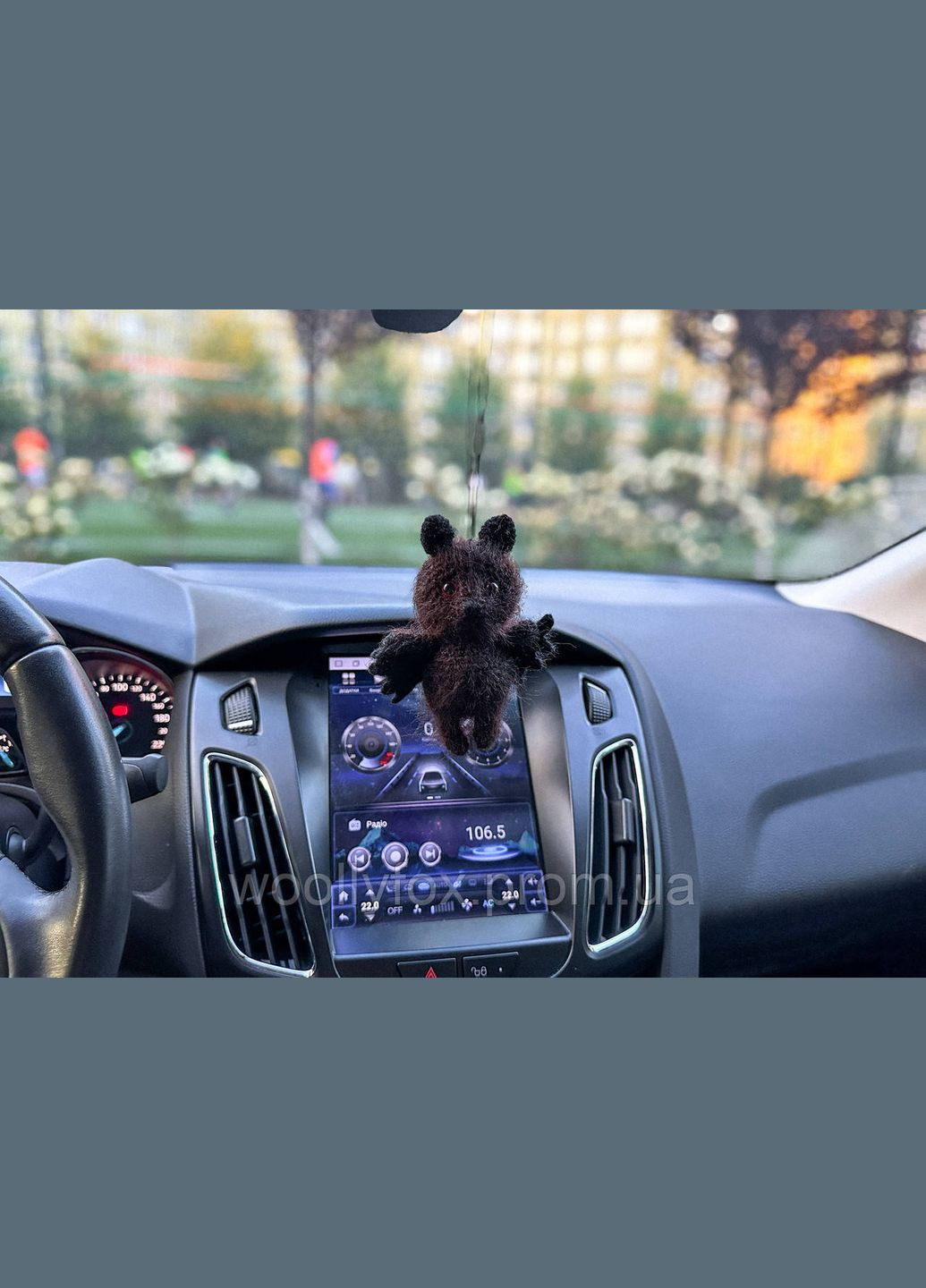 Вязаный крючком аксессуар для машины Летучая мышь 12 см, игрушка амигурумы, подвеска в авто. No Brand (352474128)