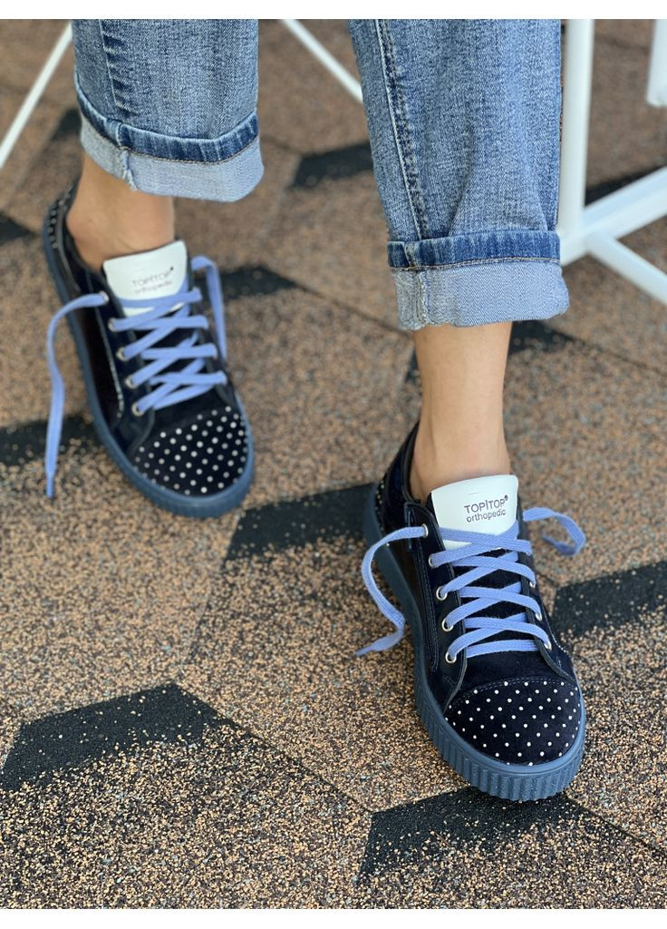 Синій кеди для дівчаток на шнурках синього кольору (2293). розмір Topitop