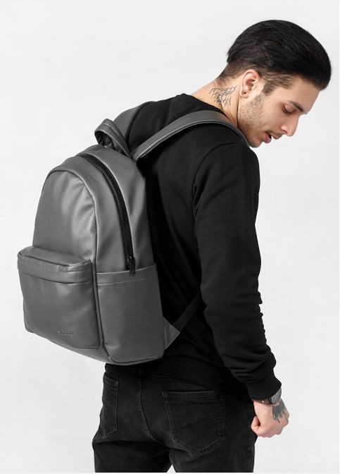 Рюкзак мужской из экокожи Zard LST графитовый Sambag (301871906)