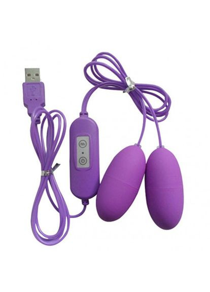 Двойное Виброяйцо Finix с питанием от USB No Brand (303894295)