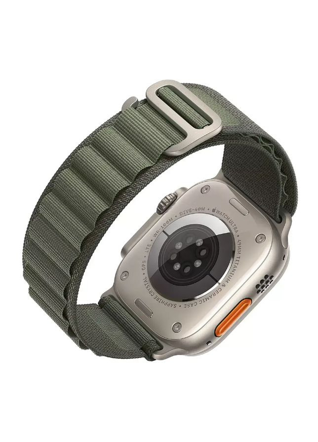 Нейлоновий ремінець Alpine Loop для смарт годинника 38 / 40 / 41 / 42 мм Green / Зелений for Apple Watch No Brand (364502892)