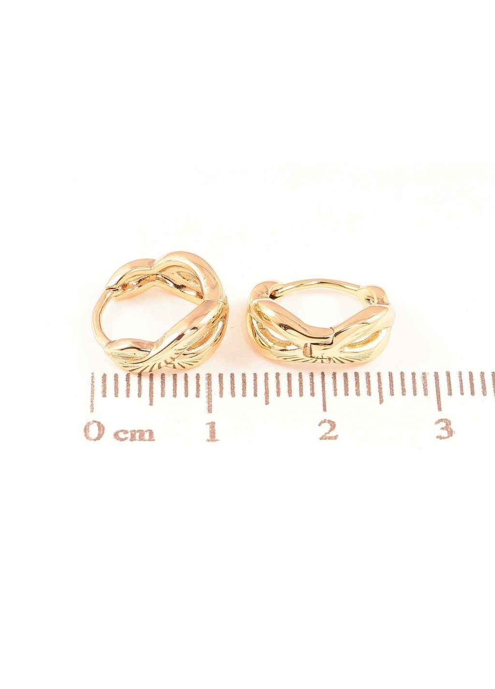 Сережки Позолота 18K колечка «Декоративний візерунок» 284129 Xuping Jewelry (356458218)