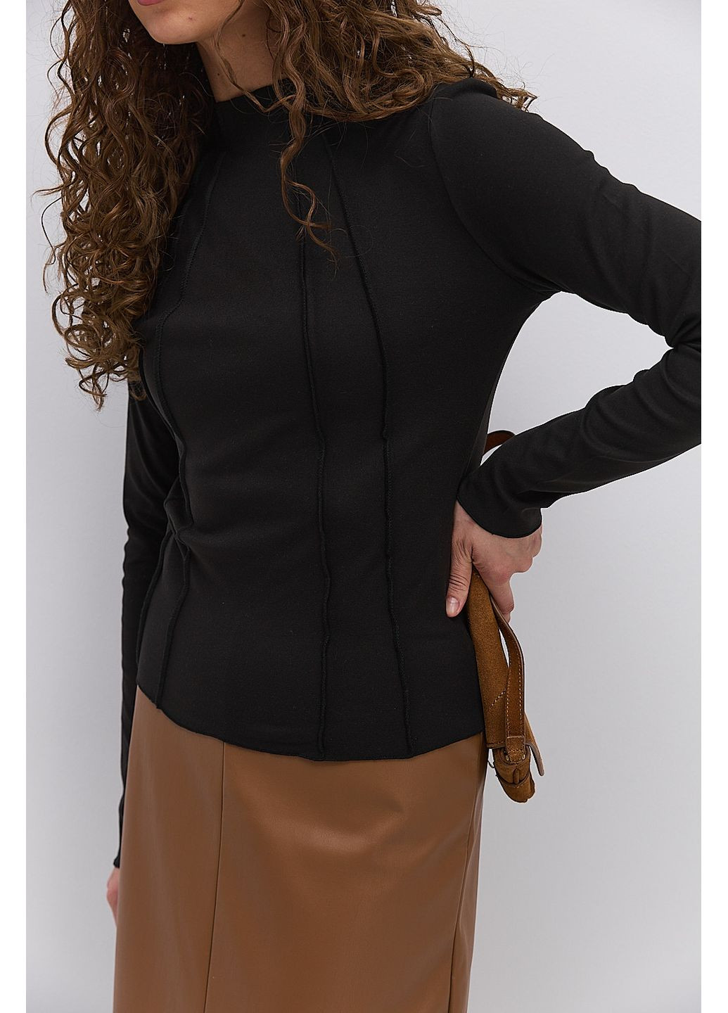 Женский флисовый лонгслив с вертикальными швами наизнанку Arjen (369327143)