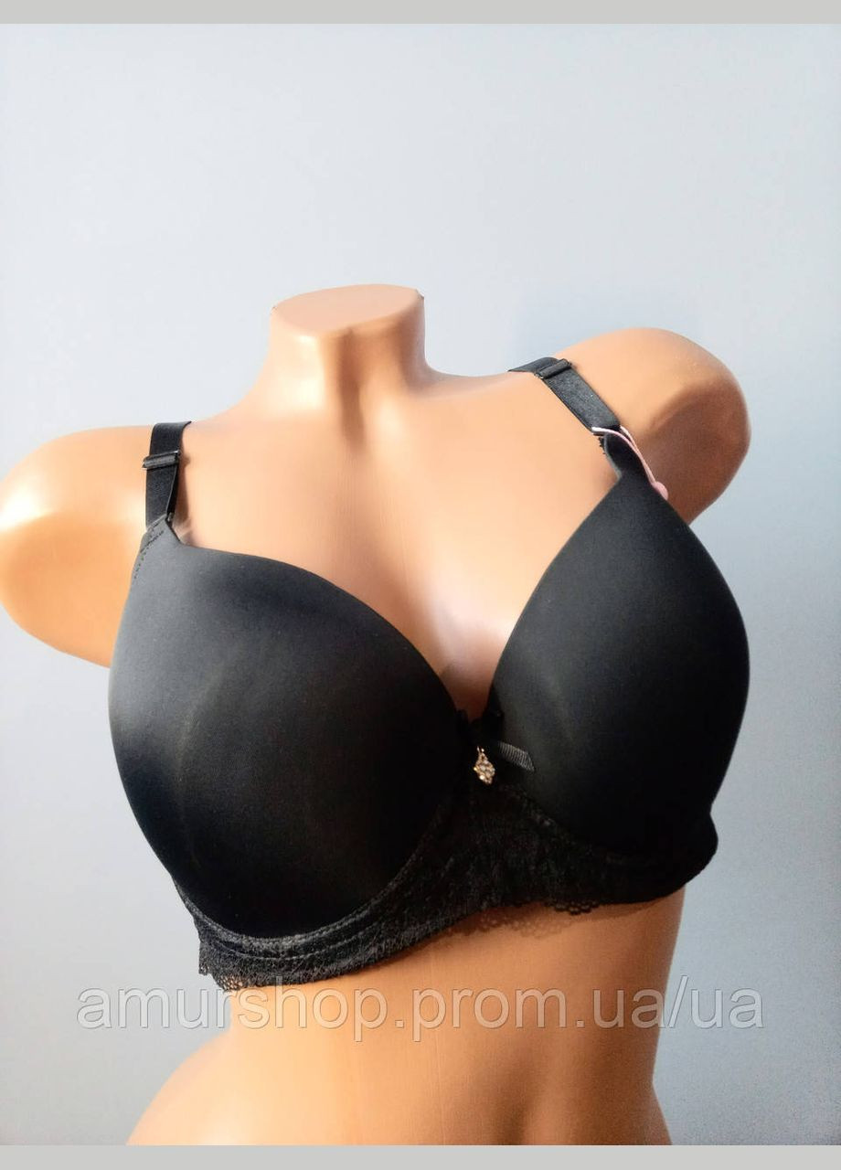 Чорний бюстгальтер чашка d бежевий Velencosa