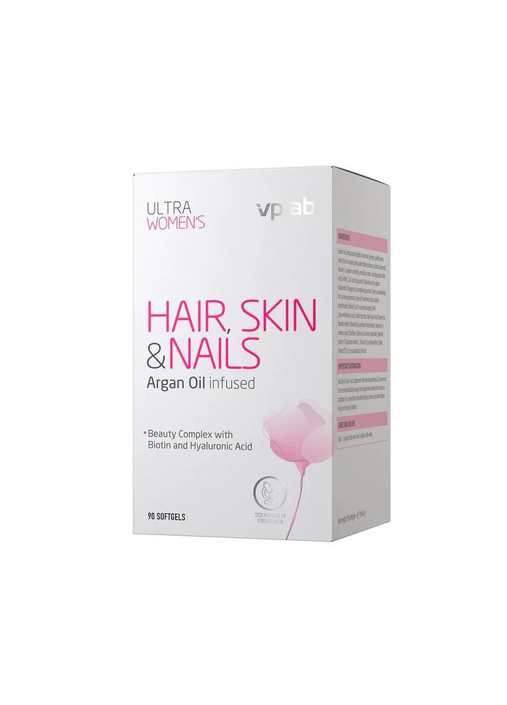 Витамины и минералы Ultra Women's Hair, Skin & Nails, 90 капсул для женщин VPLab Nutrition (334707305)