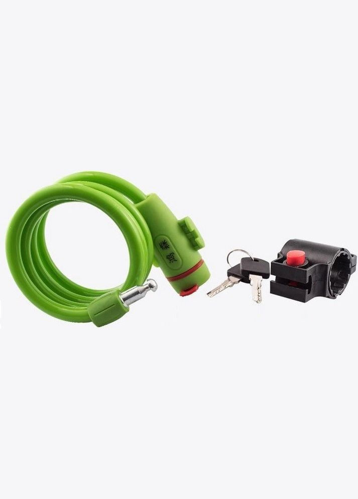 Велосипедний замок тросовий з кріпленням 12 мм x 1.1 м Green (37050508) PT (334011982)