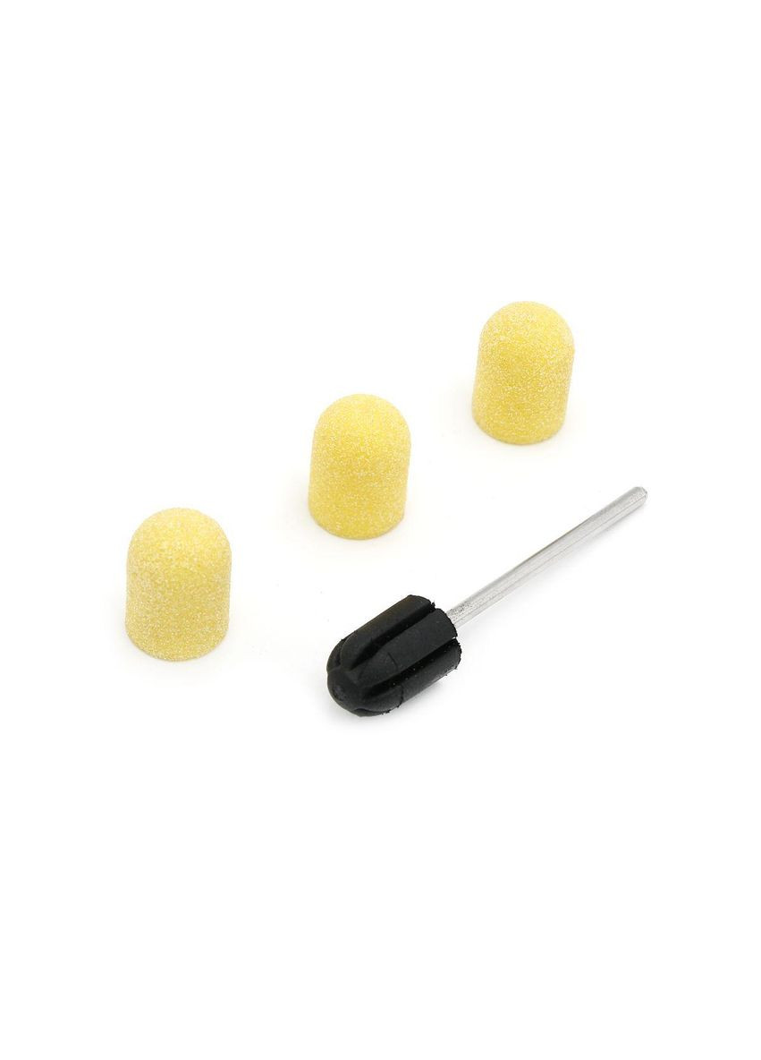 Набір ковпачків (3 шт.) і гумова насадка, розмір 10*15 мм, #120 Yellow Global Fashion (352752134)