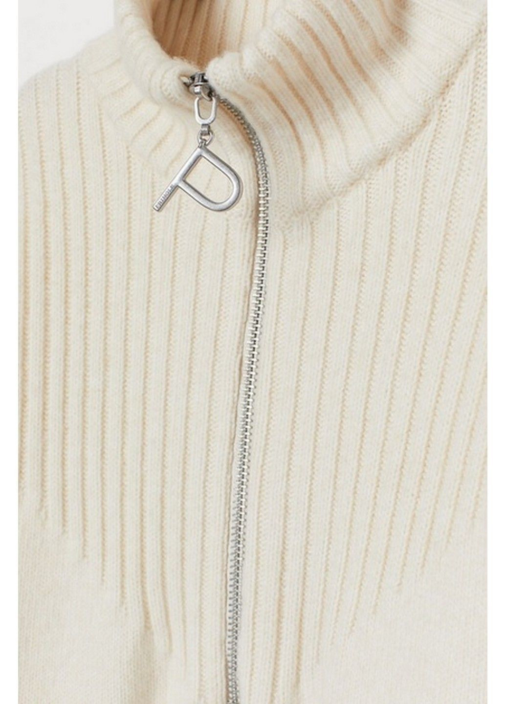 Молочное кэжуал платье H&M однотонное