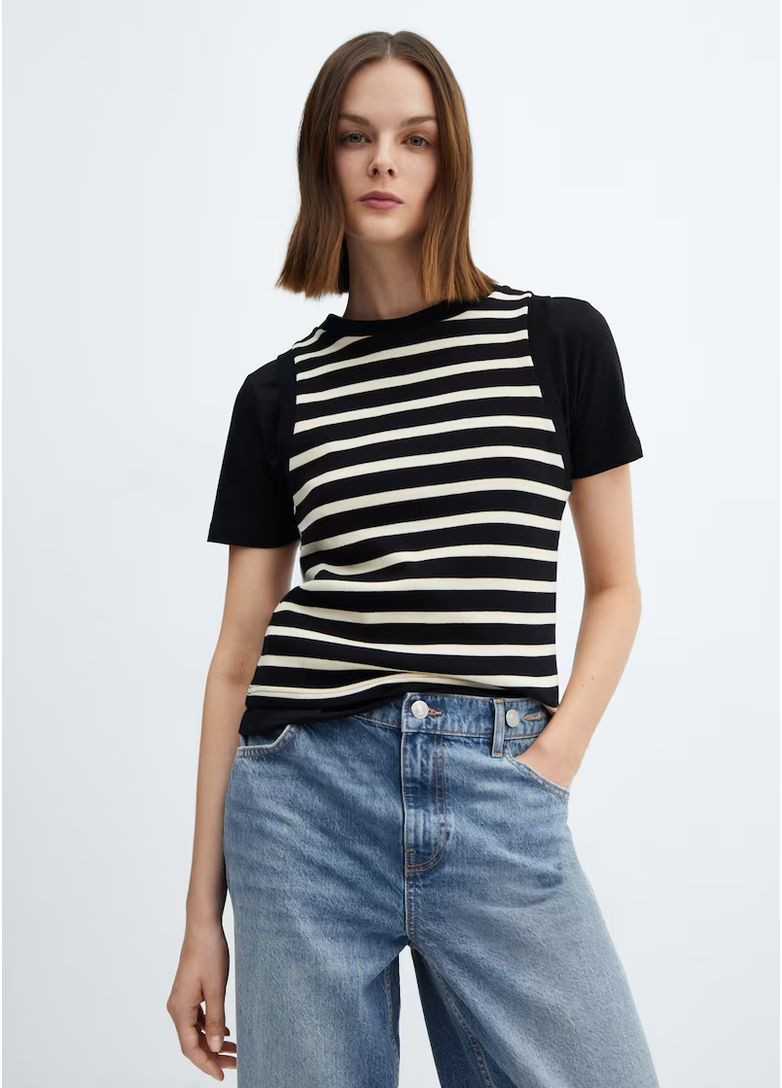 Джинсы синие wide leg loose вайд лег луз широкие уровни прямые средняя посадка Mango - (368295934)